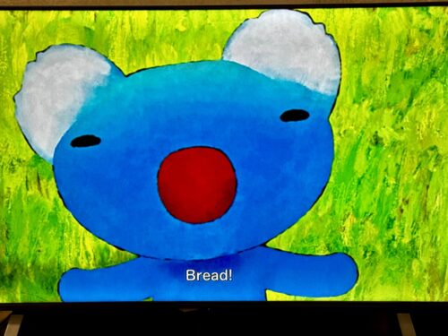 ペネロペが食べ物を英語で話しているシーンです。