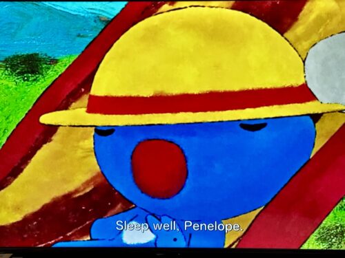 ペネロペが寝ているシーンです。