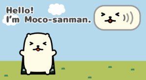 白いキャラが英語で自己紹介をしている画像です。